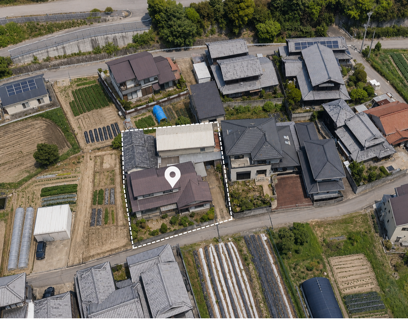 伊川谷町長坂 戸建の航空写真